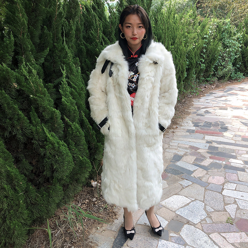 Loose And Thin Coat With Real Fur
