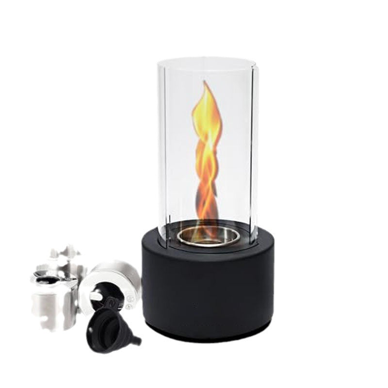 Rotating Real Fire Alcohol Fireplace Lamp Metal Circle