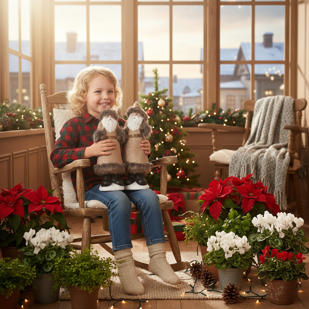 2PCS Set Christmas Gnome Table Decorations 4.3x3.9x14in Holiday Centerpieces For Parties And Gifts Whimsical Festive Desktop Ornaments For Home Decor