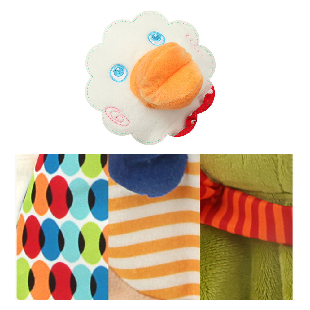 Cute cartoon animal hand puppet Monkey frog duck Plush toy doll baby Comforting towel