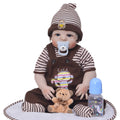 Full Silicone Rebirth Doll Simulation Baby 55cm Boy Can Enter The Water