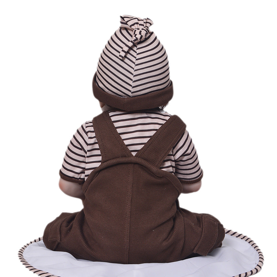 Full Silicone Rebirth Doll Simulation Baby 55cm Boy Can Enter The Water