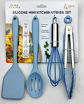 4-Piece Baby Blue Mini Silicone Tool Set – Versatile, Non-Stick, and Stylish-0