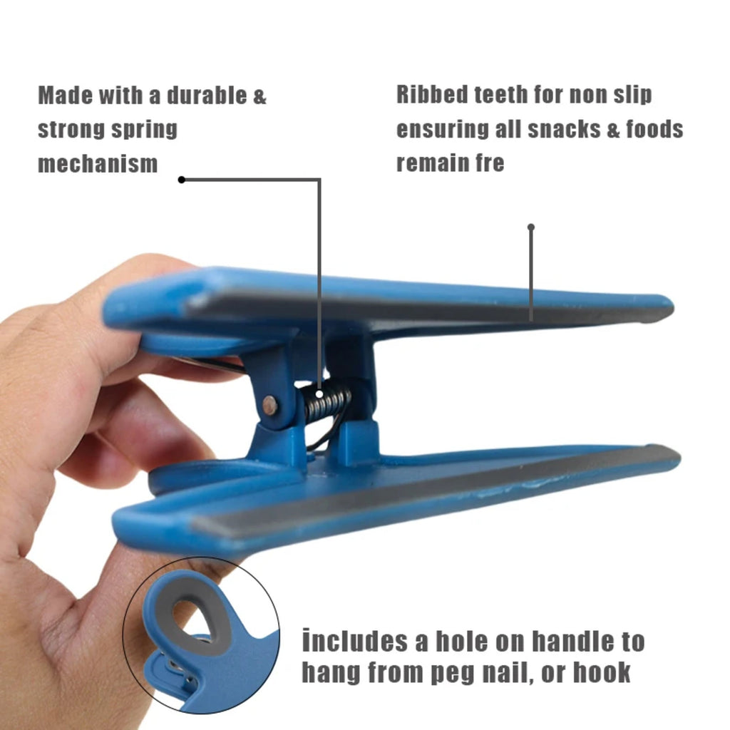 4-Piece Bag Clip Set, Blue-2