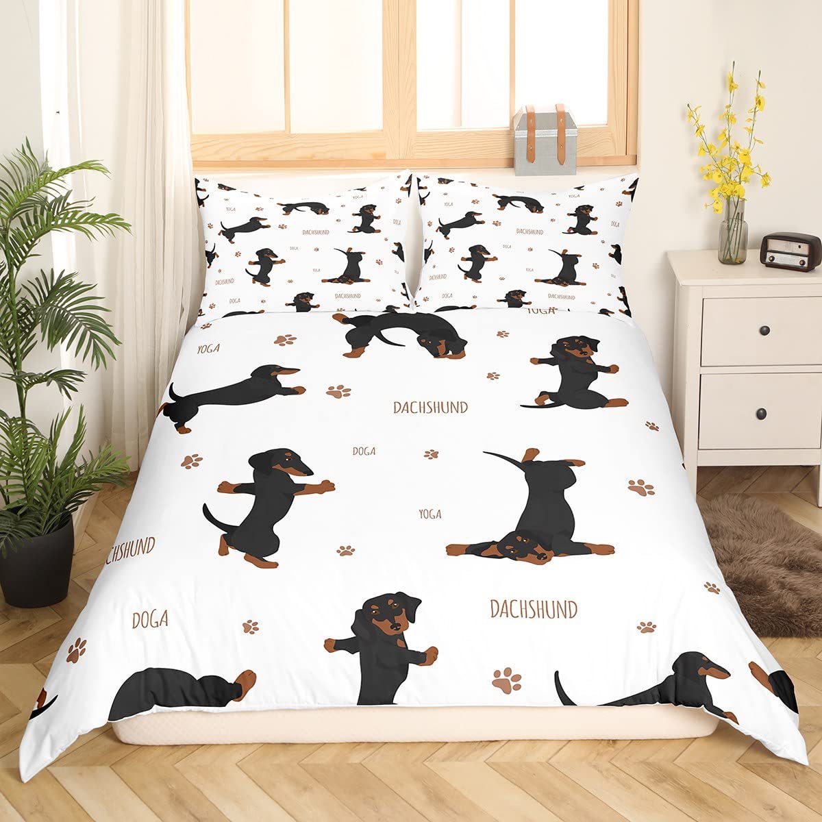 Cartoon Bedding Cute Animal Print Bedding Set
