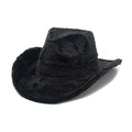 Faux Rabbit Fur Western Cowboy Hat Female Woolen Hat