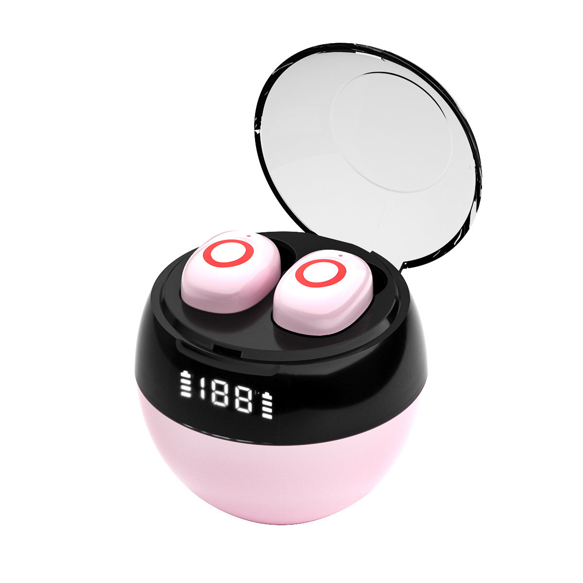 J12 Real Wireless TWS Bluetooth Headset Three Real Power Display Cute Ball Shape