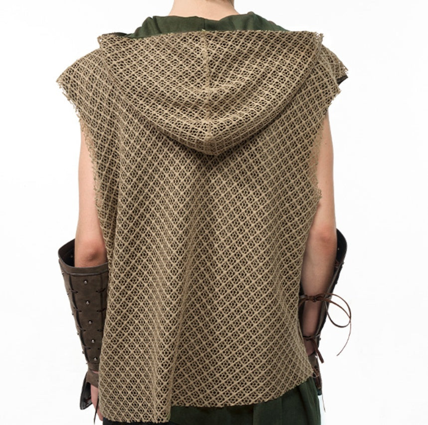 Niche Real Two Pieces Hooded Hollow Vest