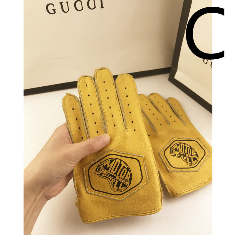 Real Cowhide Wear-resistant Cycling Fitness Breathable Gloves