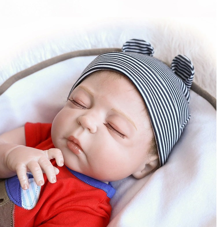 49CM Bebes Reborn Dolls Realistic Soft Full Body Silicone