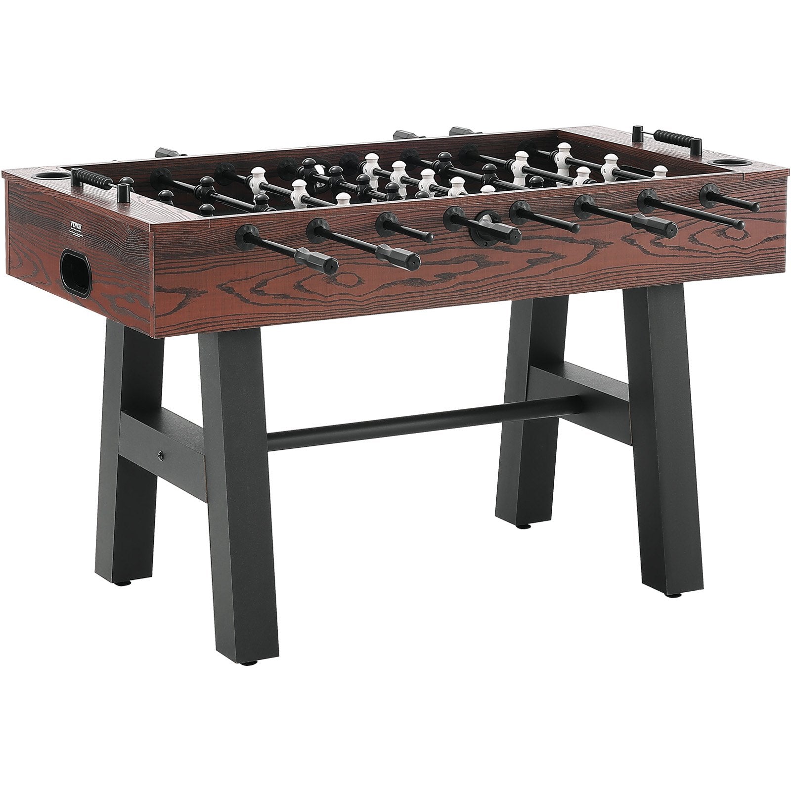 Foosball Table, 55 Inch Standard Size Foosball Table, Indoor Full Size Foosball Table For Home, Family, And Game Room, Soccer With Foosball Table Set, Includes 4 Balls And 2 Cup Holders