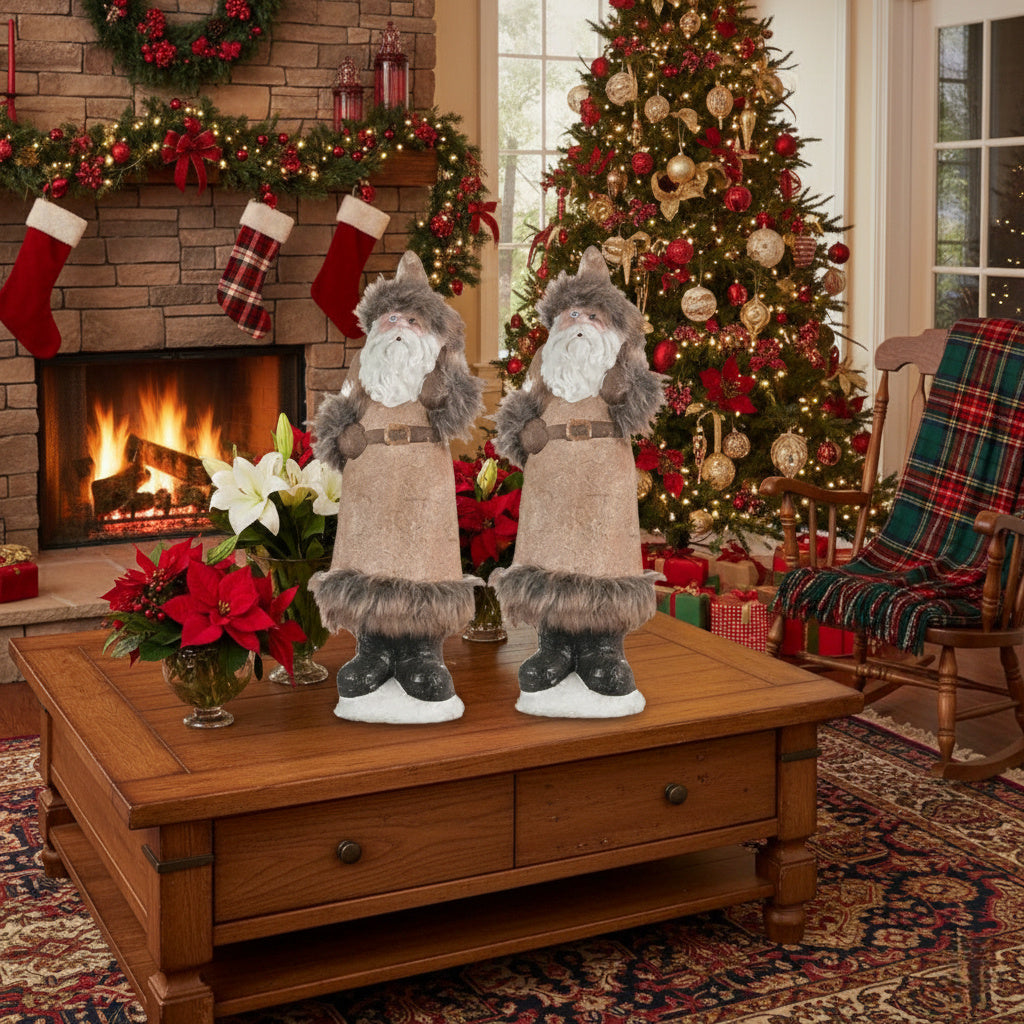 2PCS Set Christmas Gnome Table Decorations 4.3x3.9x14in Holiday Centerpieces For Parties And Gifts Whimsical Festive Desktop Ornaments For Home Decor