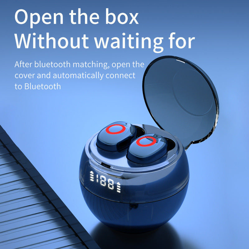 J12 Real Wireless TWS Bluetooth Headset Three Real Power Display Cute Ball Shape