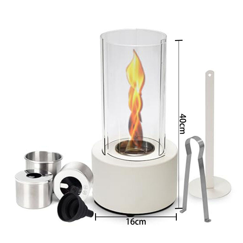 Rotating Real Fire Alcohol Fireplace Lamp Metal Circle