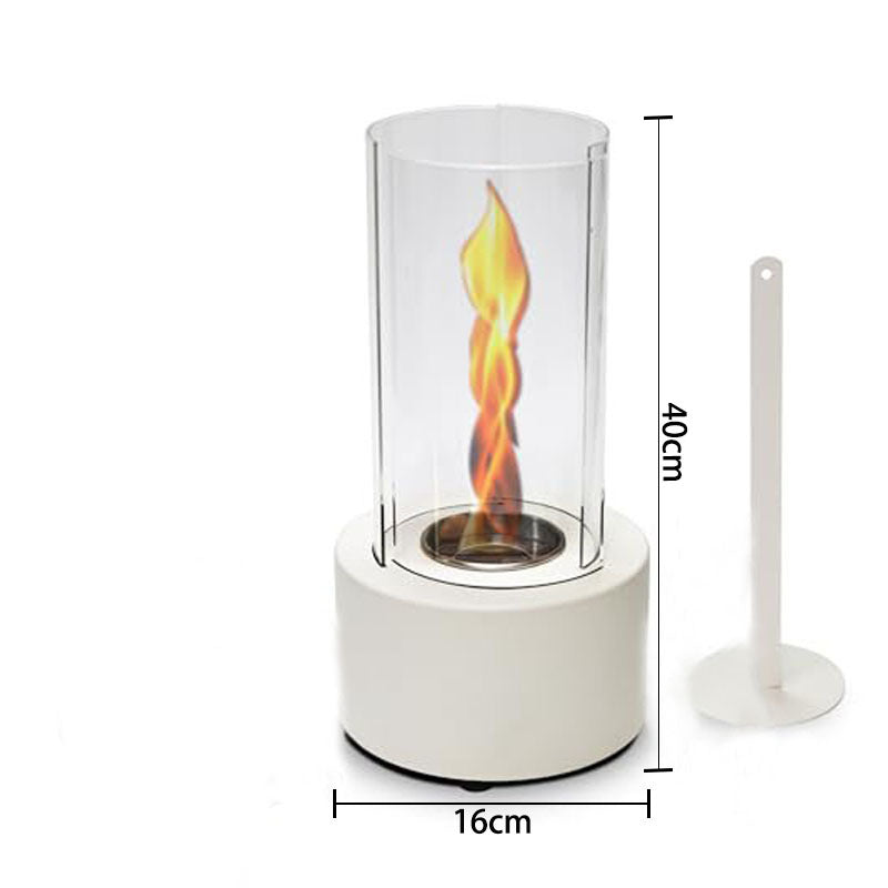 Rotating Real Fire Alcohol Fireplace Lamp Metal Circle