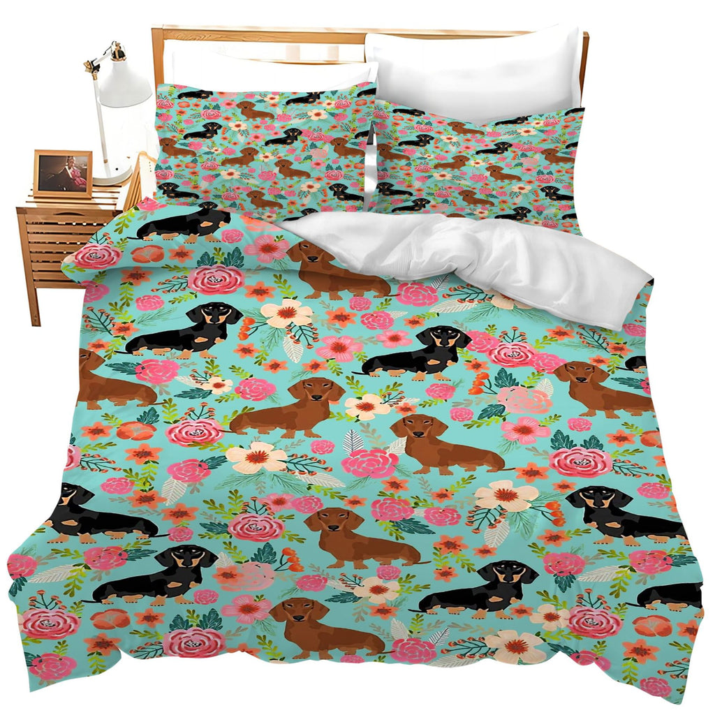 Cartoon Bedding Cute Animal Print Bedding Set