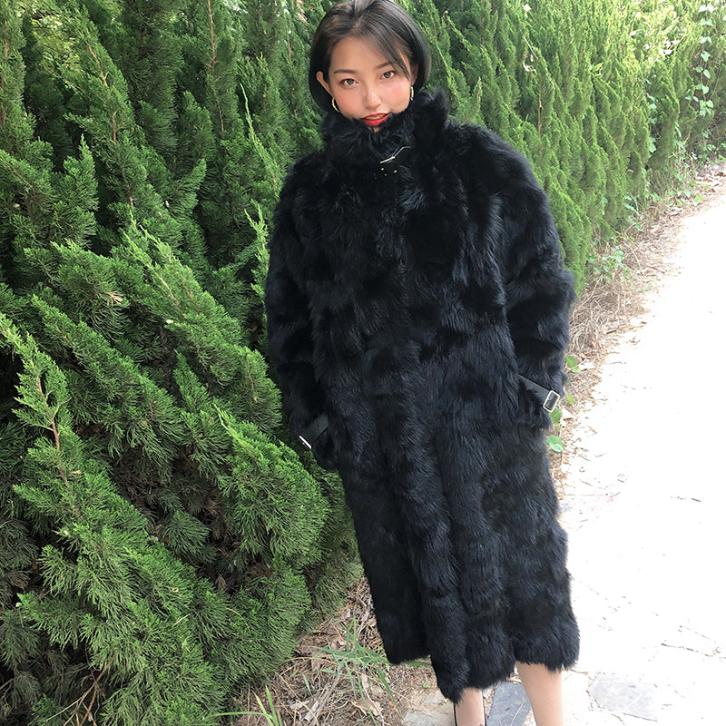 Loose And Thin Coat With Real Fur
