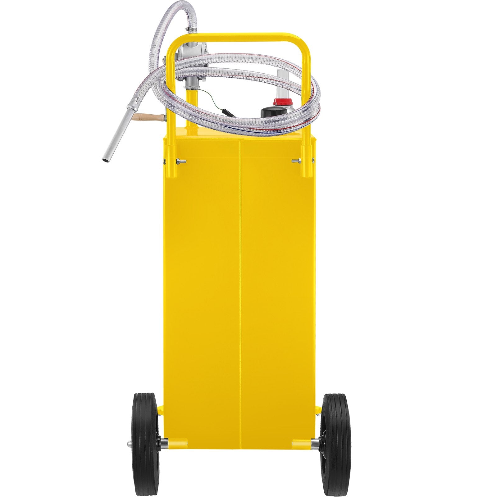 VEVOR 30 Gallon Fuel Caddy, Gas Storage Tank  4 Wheels, With Manuel TransferPump, Gasoline DieselFuel Container For Cars, Lawn Mowers, ATVs, Boats, More, Yellow
