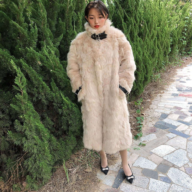 Loose And Thin Coat With Real Fur