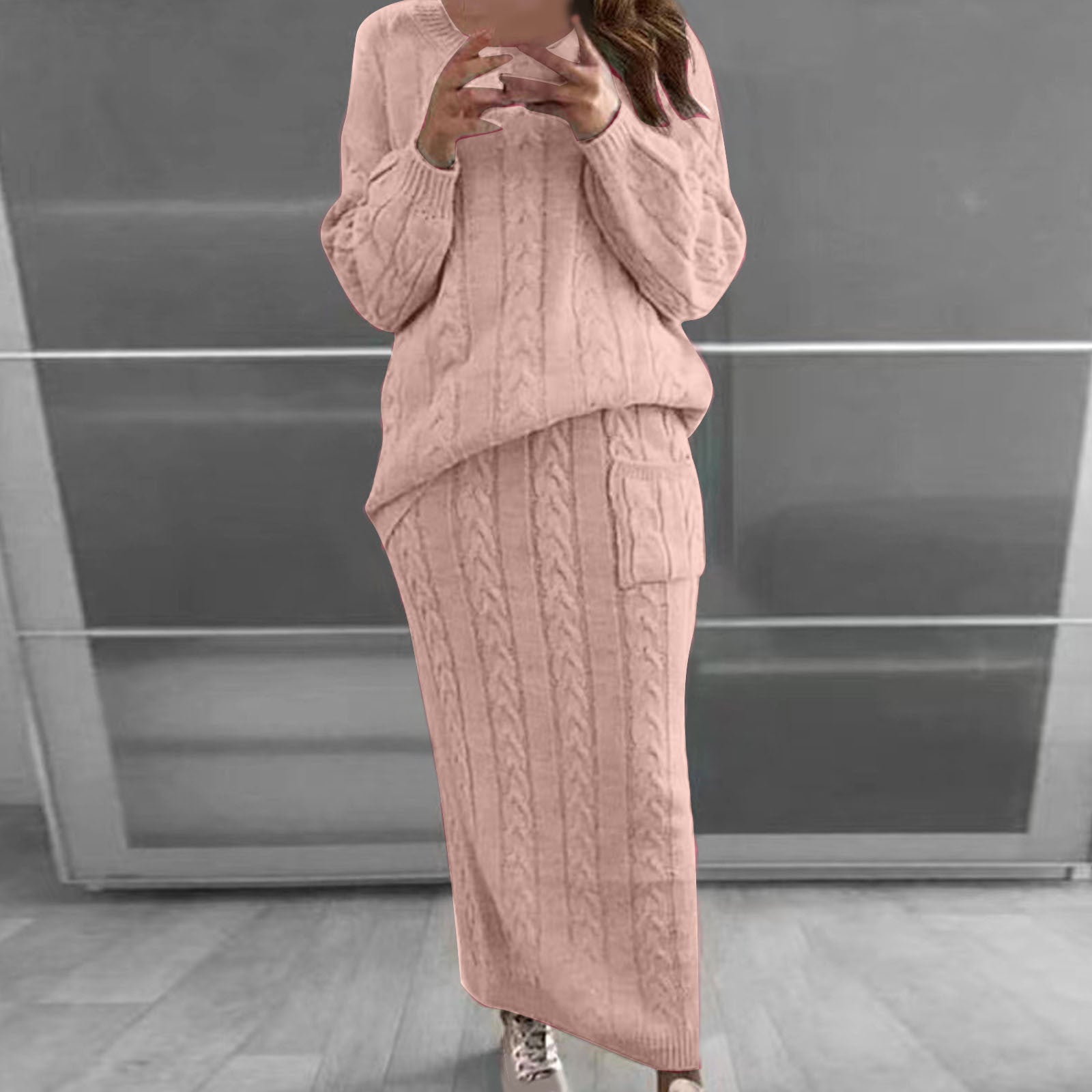 Fashion twist sweater set