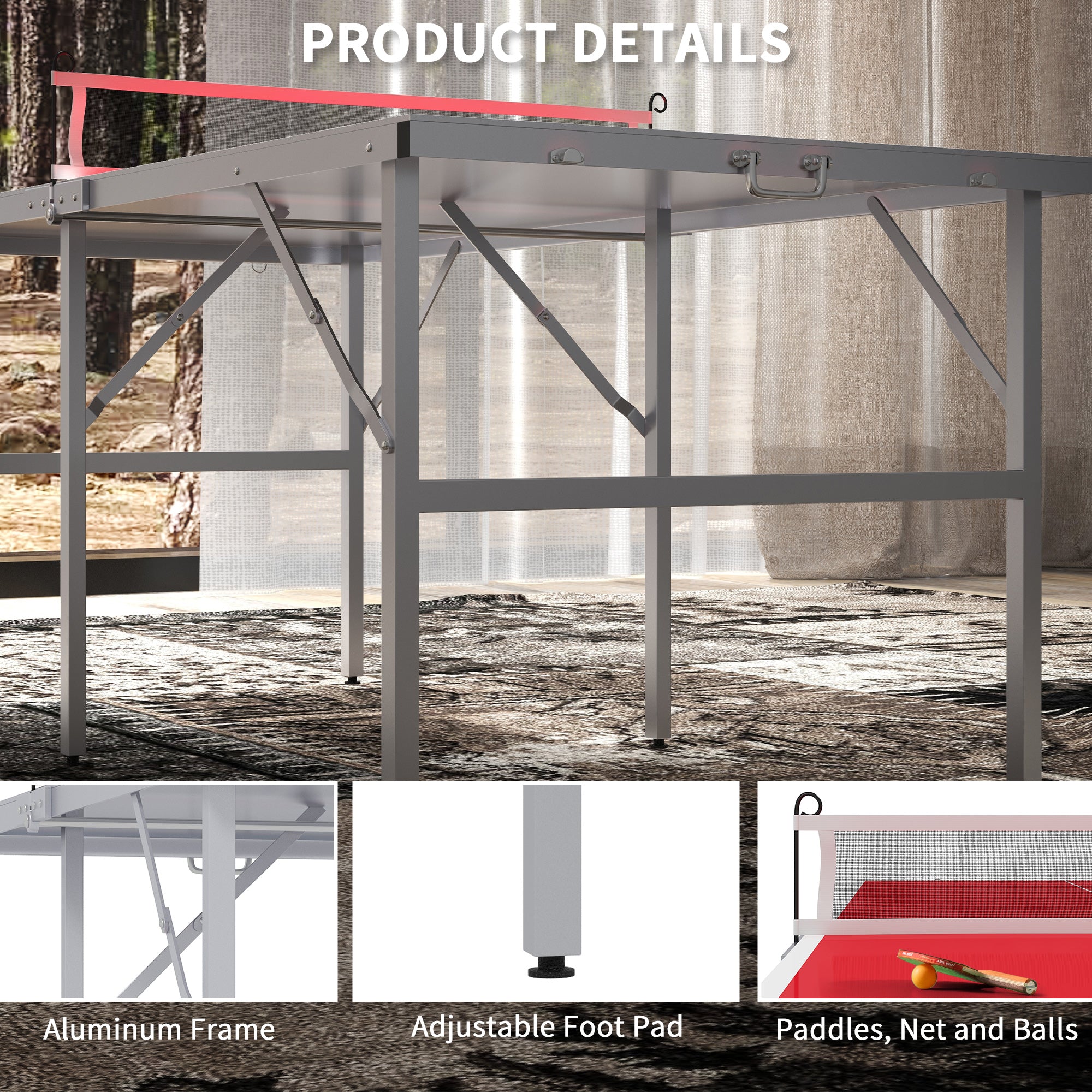 Portable Ping Pong Table Set